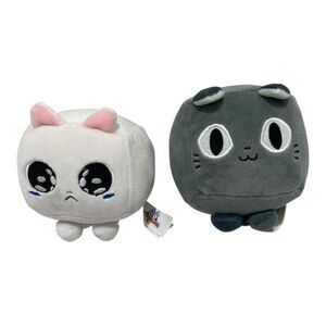 Pet Simulator Cats Plush Toy Set Multi-Character White Grey Stuffed Collectible